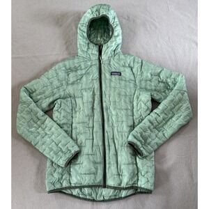 Patagonia Women's M Micro Puff Hoody Jacket Gypsum Green PlumaFill 84040